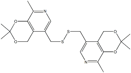 Bis(2,2,8-trimethyl-4H-1,3-dioxino[4,5-c]pyridin-5-ylmethyl) persulfide Struktur