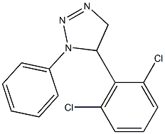 1-Phenyl-5-(2,6-dichlorophenyl)-4,5-dihydro-1H-1,2,3-triazole Struktur