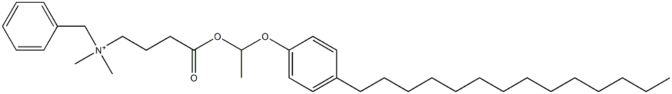 N,N-Dimethyl-N-benzyl-N-[3-[[1-(4-tetradecylphenyloxy)ethyl]oxycarbonyl]propyl]aminium Struktur