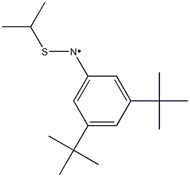 N-(3,5-Di-tert-butylphenyl)-N-(isopropylthio)aminyl radical Struktur