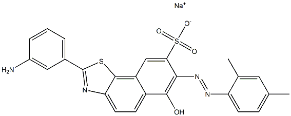 2-(3-Aminophenyl)-7-[(2,4-dimethylphenyl)azo]-6-hydroxynaphtho[2,1-d]thiazole-8-sulfonic acid sodium salt Struktur