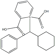 (-)-Phthalic acid hydrogen 1-[(S)-phenylcyclohexylmethyl] ester Struktur