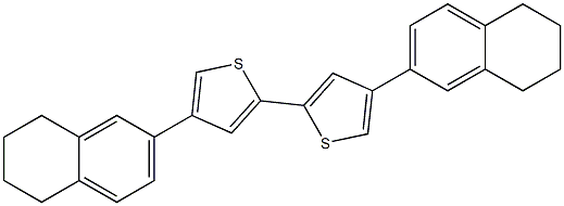 4,4'-Bis[(5,6,7,8-tetrahydronaphthalen)-2-yl]-2,2'-bithiophene Struktur