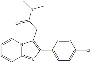 N,N-Dimethyl-2-(4-chlorophenyl)imidazo[1,2-a]pyridine-3-acetamide Struktur