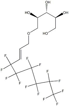 5-O-(4,4,5,5,6,6,7,7,8,8,9,9,9-Tridecafluoro-2-nonenyl)xylitol Struktur