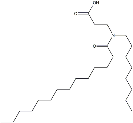 3-(N-Octyl-N-tetradecanoylamino)propionic acid Struktur