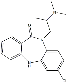 10,11-Dihydro-7-chloro-10-(2-dimethylaminopropyl)-5H-dibenzo[b,e][1,4]diazepin-11-one Struktur