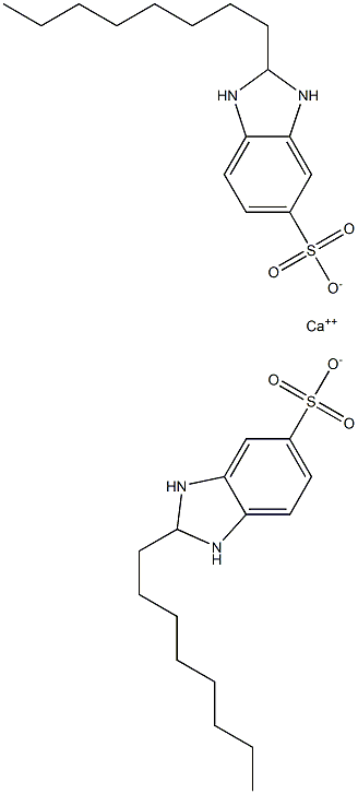 Bis(2,3-dihydro-2-octyl-1H-benzimidazole-5-sulfonic acid)calcium salt Struktur