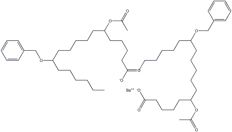 Bis(12-benzyloxy-6-acetyloxystearic acid)barium salt Struktur