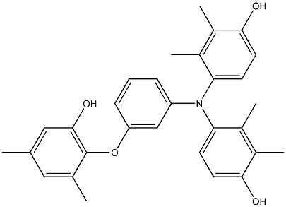 N,N-Bis(4-hydroxy-2,3-dimethylphenyl)-3-(6-hydroxy-2,4-dimethylphenoxy)benzenamine Struktur