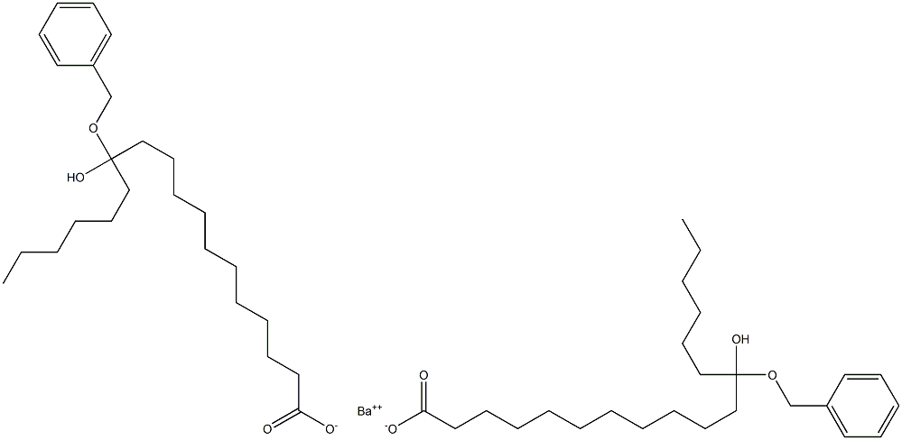 Bis(12-benzyloxy-12-hydroxystearic acid)barium salt Struktur