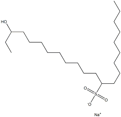 20-Hydroxydocosane-10-sulfonic acid sodium salt Struktur