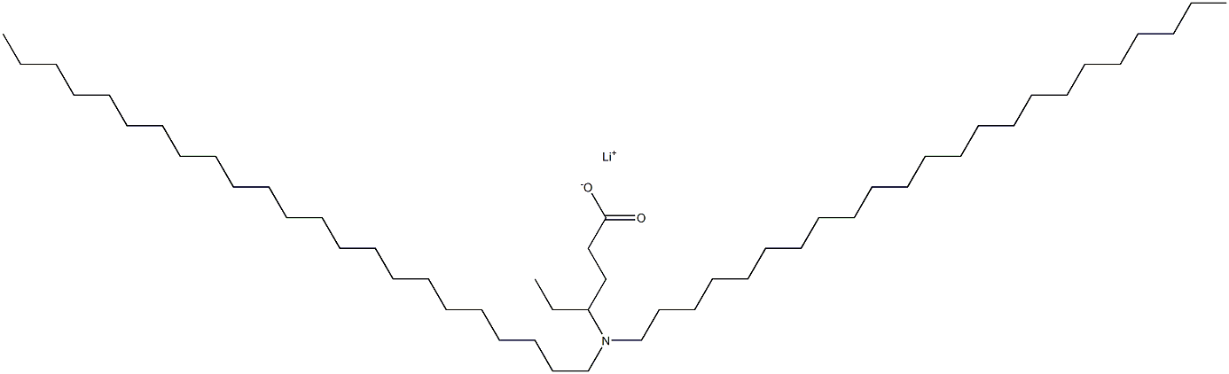 4-(Ditricosylamino)hexanoic acid lithium salt Struktur