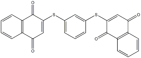 2,2'-(1,3-Phenylenedithio)bis(1,4-naphthoquinone) Struktur