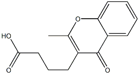 4-(2-Methyl-4-oxo-4H-1-benzopyran-3-yl)butyric acid Struktur