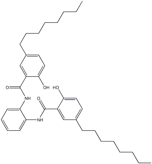 N,N'-Bis(5-octylsalicyloyl)-o-phenylenediamine Struktur