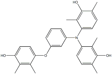 N,N-Bis(3-hydroxy-2,4-dimethylphenyl)-3-(4-hydroxy-2,3-dimethylphenoxy)benzenamine Struktur