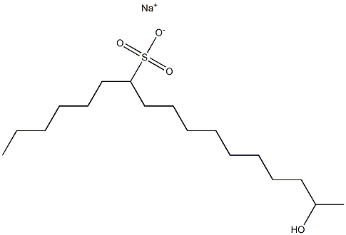 16-Hydroxyheptadecane-7-sulfonic acid sodium salt Struktur