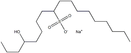 4-Hydroxyoctadecane-9-sulfonic acid sodium salt Struktur