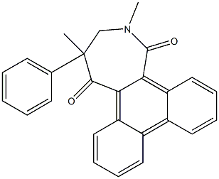 2-Methyl-2,3-dihydro-4-phenyl-4-methyl-1H-phenanthro[9,10-c]azepine-1,5(4H)-dione Struktur