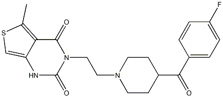 5-Methyl-3-[2-[4-(4-fluorobenzoyl)piperidino]ethyl]thieno[3,4-d]pyrimidine-2,4(1H,3H)-dione Struktur