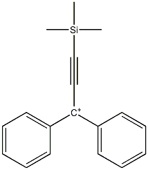 1,1-Diphenyl-3-(trimethylsilyl)-2-propyn-1-ium Struktur