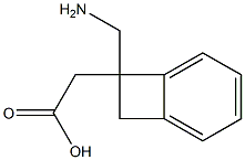 1-Aminomethyl-1,2-dihydrobenzocyclobutene-1-acetic acid Struktur