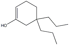 5,5-Dipropyl-1-cyclohexen-1-ol Struktur