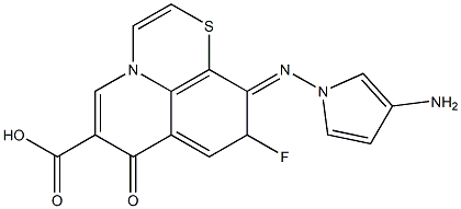 9-Fluoro-10-(3-aminopyrrolizino)-7-oxo-7H-pyrido[1,2,3-de]-1,4-benzothiazine-6-carboxylic acid Struktur