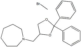 2,2-Diphenyl-4-hexamethyleniminomethyl-1,3-dioxolane methobromide Struktur