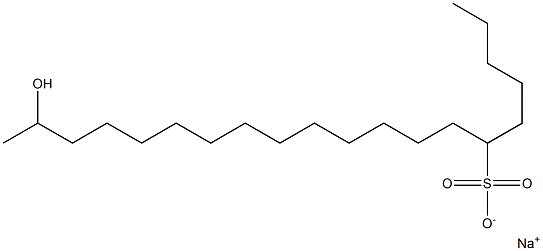 19-Hydroxyicosane-6-sulfonic acid sodium salt Struktur