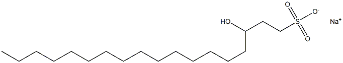 3-Hydroxyoctadecane-1-sulfonic acid sodium salt Struktur