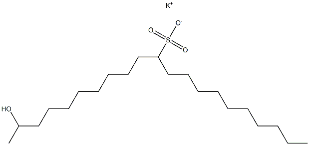 2-Hydroxyhenicosane-11-sulfonic acid potassium salt Struktur