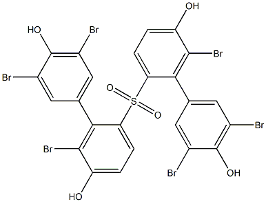 (3,5-Dibromo-4-hydroxyphenyl)(4-hydroxy-3-bromophenyl) sulfone Struktur