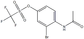 Trifluoromethanesulfonic acid 4-acetylamino-3-bromophenyl ester Struktur