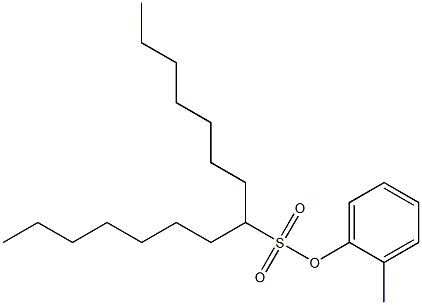 8-Pentadecanesulfonic acid 2-methylphenyl ester Struktur