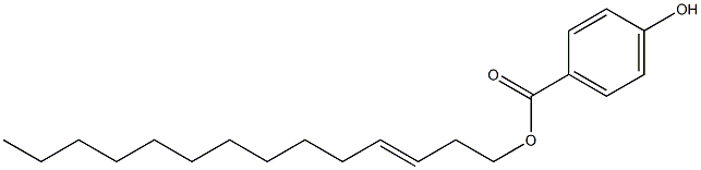 4-Hydroxybenzoic acid 3-tetradecenyl ester Struktur