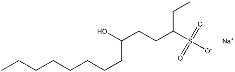 6-Hydroxytetradecane-3-sulfonic acid sodium salt Struktur