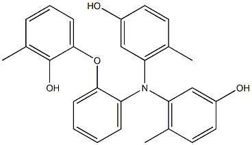 N,N-Bis(3-hydroxy-6-methylphenyl)-2-(2-hydroxy-3-methylphenoxy)benzenamine Struktur