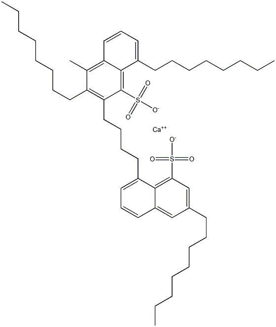 Bis(3,8-dioctyl-1-naphthalenesulfonic acid)calcium salt Struktur