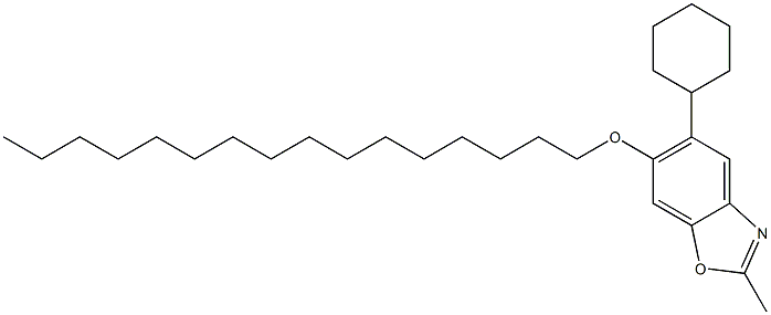 5-Cyclohexyl-6-hexadecyloxy-2-methylbenzoxazole Struktur