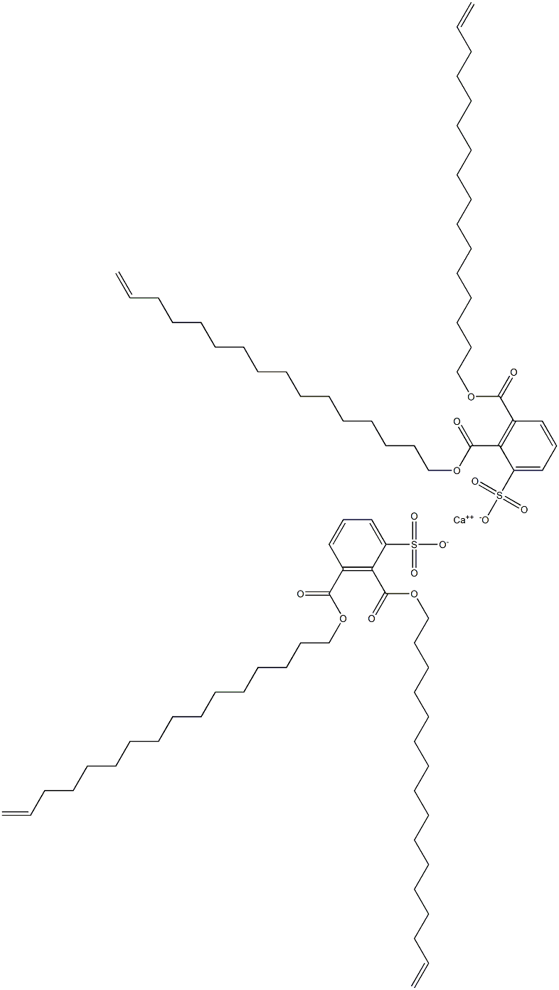 Bis[2,3-di(15-hexadecenyloxycarbonyl)benzenesulfonic acid]calcium salt Struktur