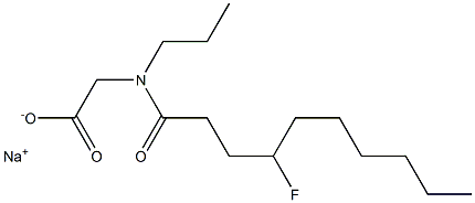 N-(4-Fluorodecanoyl)-N-propylglycine sodium salt Struktur