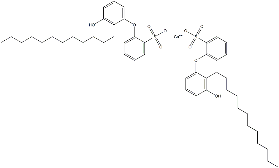 Bis(3'-hydroxy-2'-dodecyl[oxybisbenzene]-2-sulfonic acid)calcium salt Struktur