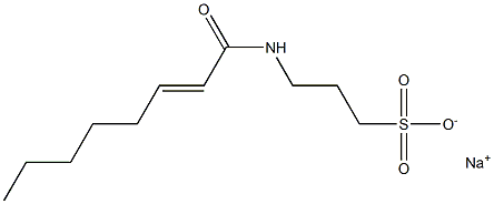 3-(2-Octenoylamino)-1-propanesulfonic acid sodium salt Struktur