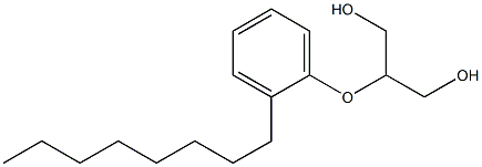 2-(2-Octylphenoxy)-1,3-propanediol Struktur