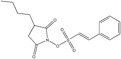 (E)-2-Phenylethenesulfonic acid 2,5-dioxo-3-butyl-1-pyrrolidinyl ester Struktur