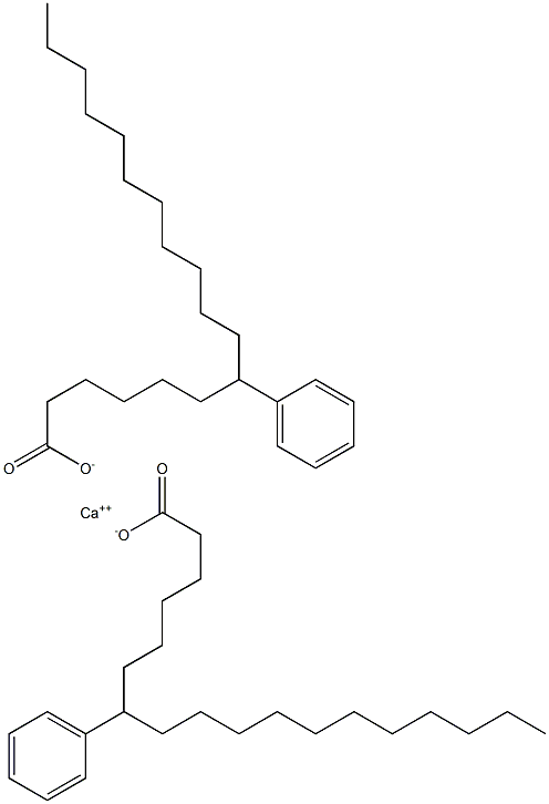 Bis(7-phenylstearic acid)calcium salt Struktur