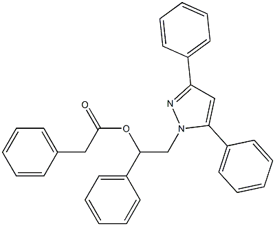 Benzeneacetic acid [1-phenyl-2-(3,5-diphenyl-1H-pyrazol-1-yl)ethyl] ester Struktur