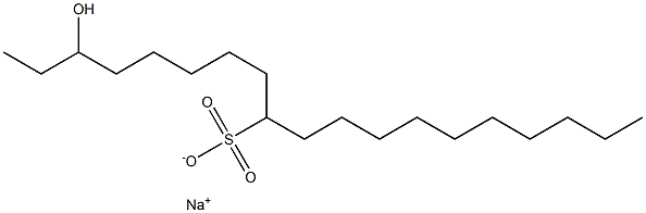 3-Hydroxynonadecane-9-sulfonic acid sodium salt Struktur